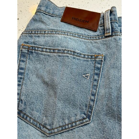 HIDDEN LOS ANGELeS DISTRESSED BUTTON FLY DENIM 100% COTTON WOMENS SIZE 26" WAIST - Picture 6 of 8